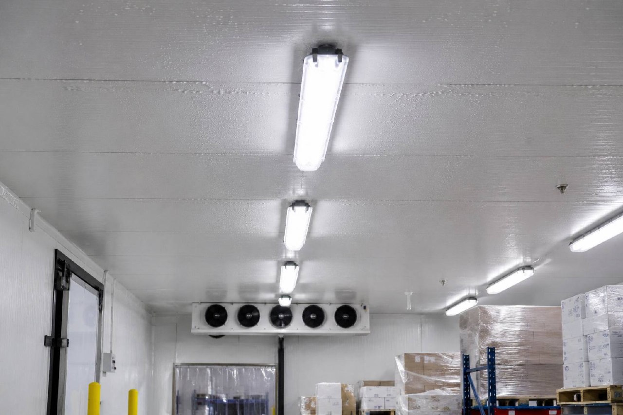 Vapor tight LED fixtures in cold storage